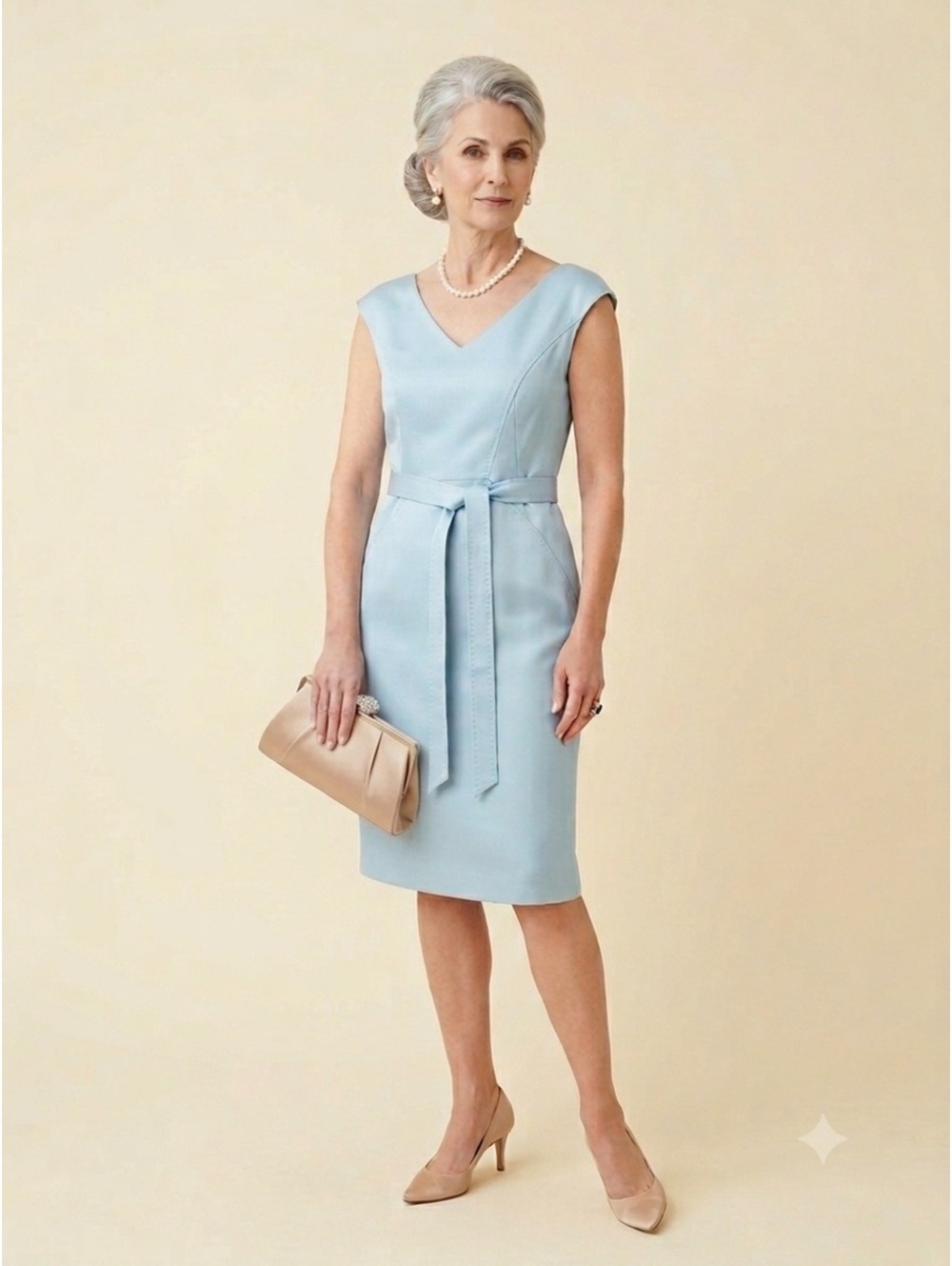 Vintage Silk/Cotton Sheath Dress Tie Belt Quiet Luxury Elegant Wedding Guest